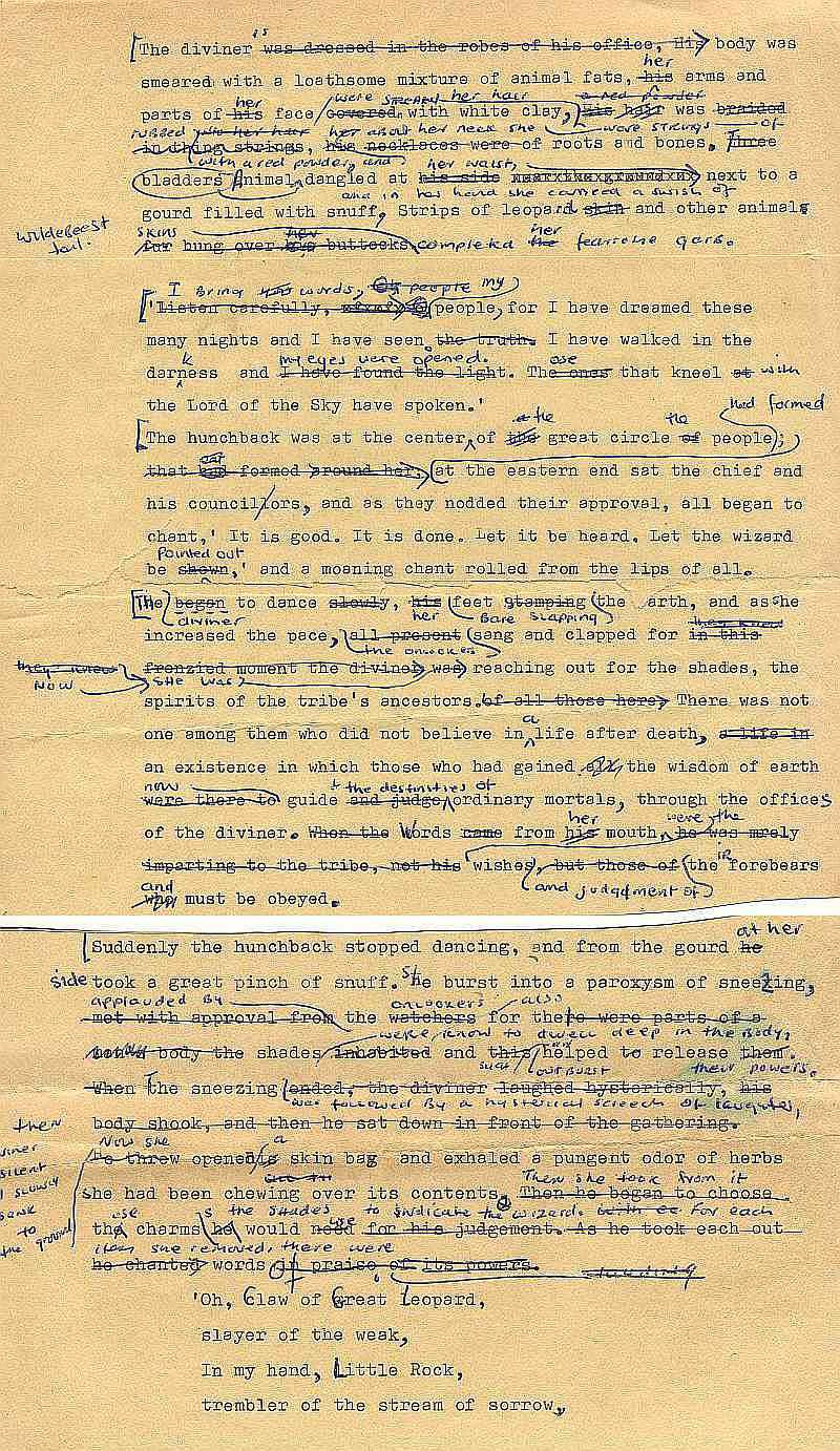 Errol Lincoln Uys typed rough draft for Mfecane pages (2)