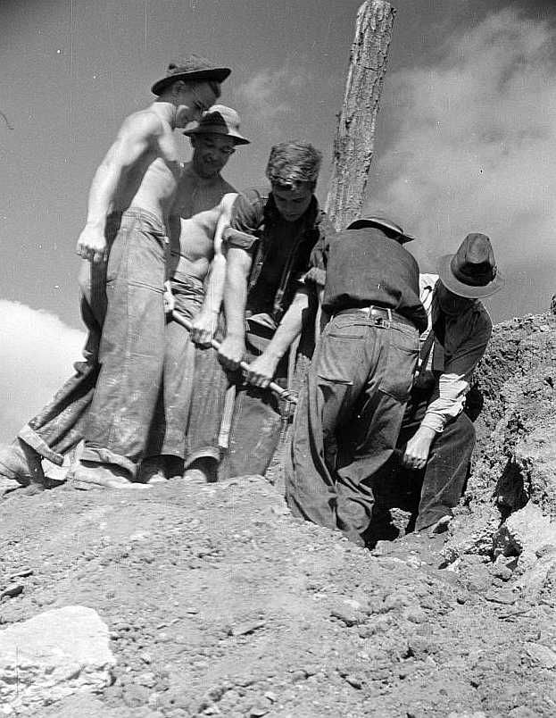 CCC (Civilian Conservation Corps) boys at work, Prince George's County, Maryland Photo: Carl Mydans