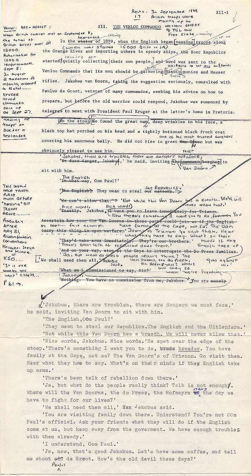 Michener - Covenant - Boer War Commando Draft 1