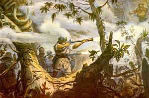 Jean Baptiste Debret, 1834, Soldados ndios de Mogi-das-Cruzes. [1]