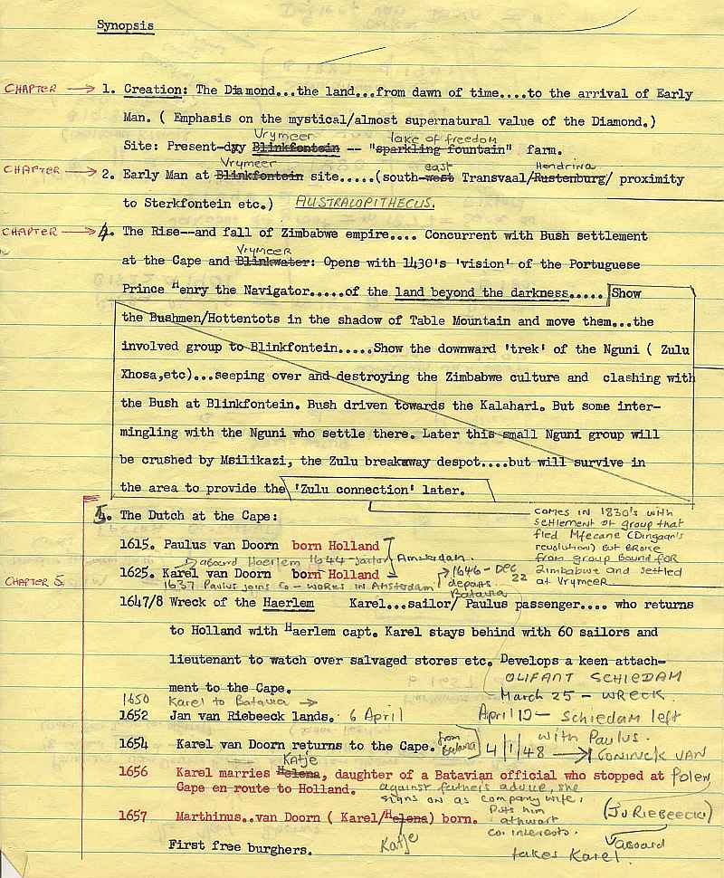 James Michener Covenant - Uys Plot Notes 2