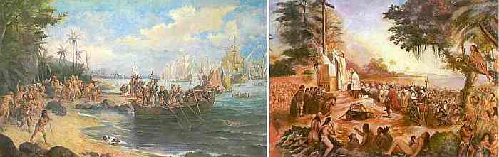 Brazil - The Landing of Cabral / The First Mass