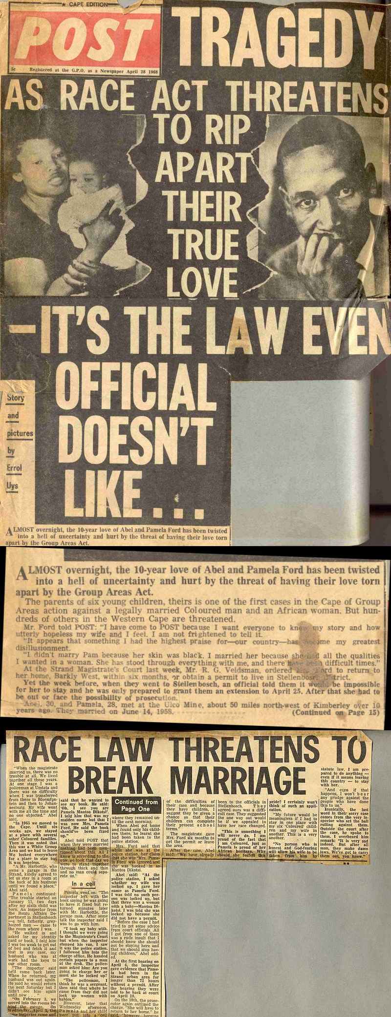 Post SA Race Law Story Uys