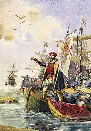Vasco da Gama landing in India [10]