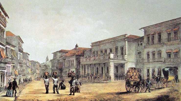 1856 - Praça do Comércio - Rua Direita, Rio de Janeiro - P. G. Bertichem