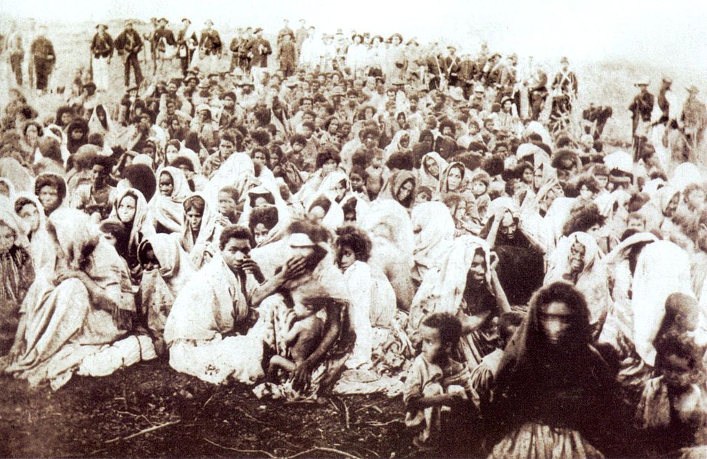 Surviving population of the War of Canudos, in Brazil, 1897, after a peasant rebellion was crushed by the en:Brazilian Army.