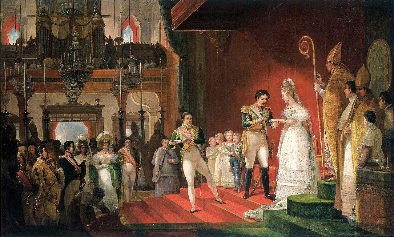Emperor Pedro I of Brazil marriage to Amélie of Leuchtenberg, - Jean-Baptiste Debret.