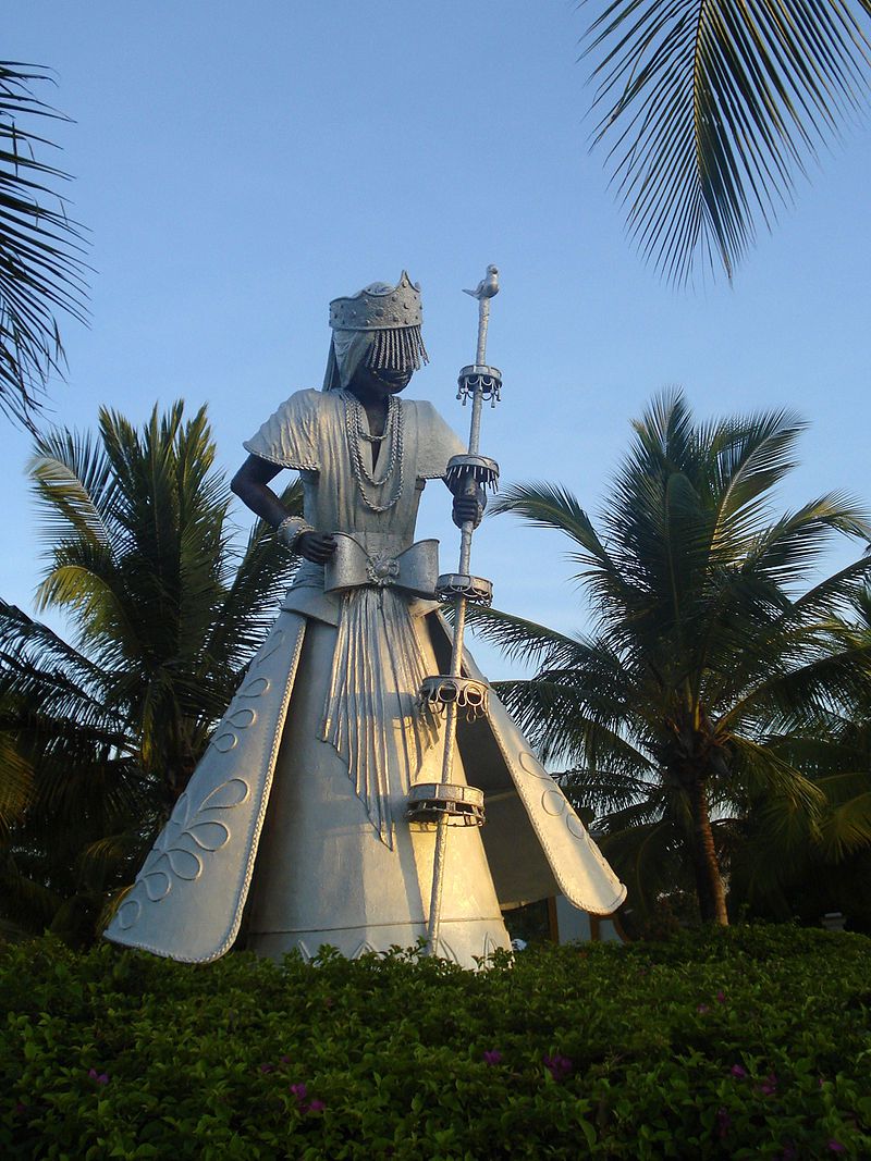 Statue of Oxalá in Costa do Sauípe, Bahía, Brasil.