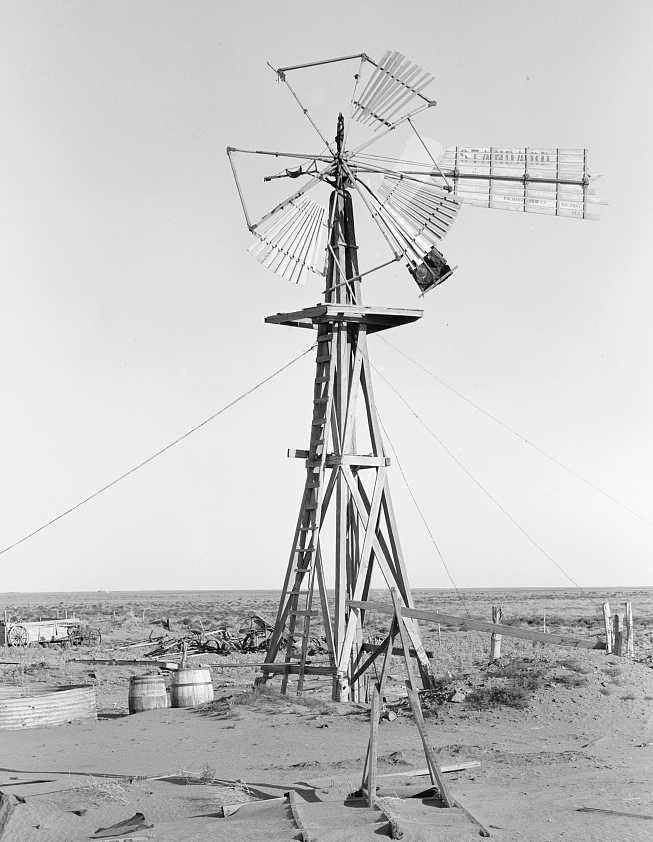 This farm was abandoned in 1937. Near Dalhart, Texas, Coldwater District