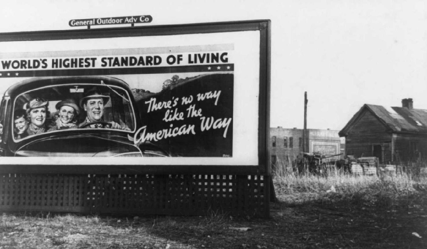 American Way billboard, Birmingham, Alabama - Arthur Rothstein- FSA/Library of Congress