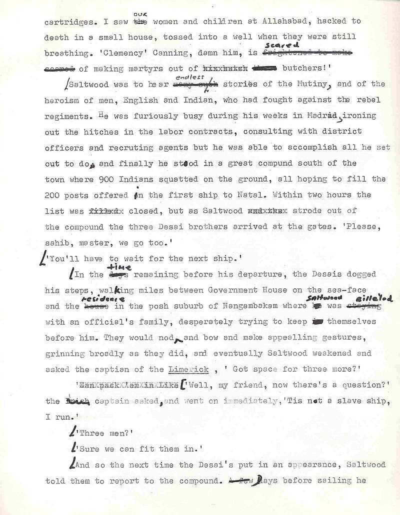 Errol Lincoln Uys draft for Saltwood-Desai story in The Covenant 4