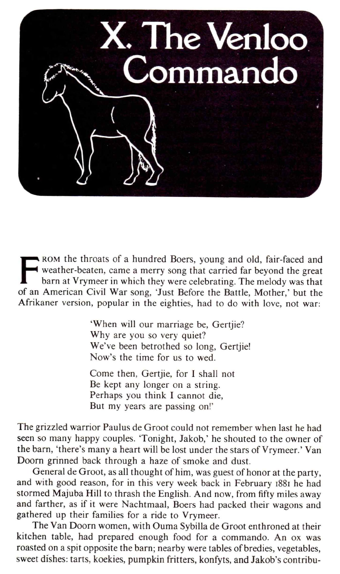 The Venloo commando on eve of South African war - The Covenant - James A Michener