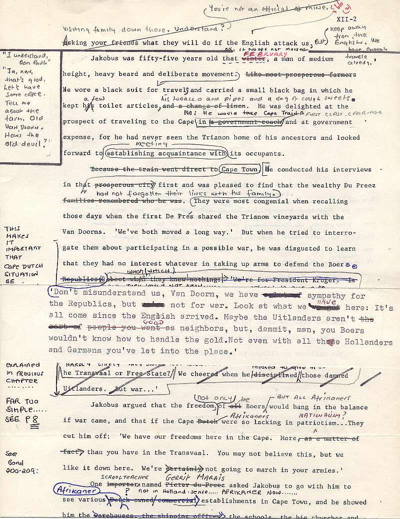 James Michener manuscript original -  Venloo Commando, Covenant  (2)