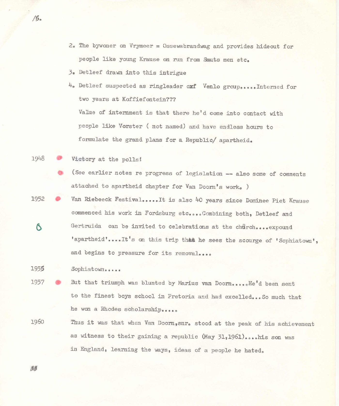 Errol Lincoln Uys - plotting notes for Education + Achievement of a Puritan in The Covenant 6