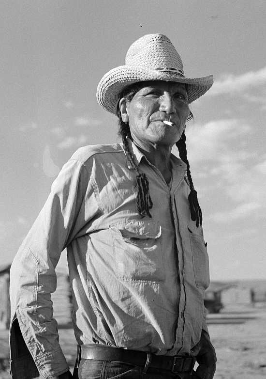 Cheyenne Indian on Tongue River Reservation near Lame Deer, Montana Photo: Marion Post Wolcott