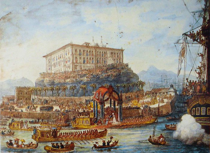 Arrival of Princess Leopoldina in Rio de Janeiro, 1817 - Jean-Baptiste Debret 