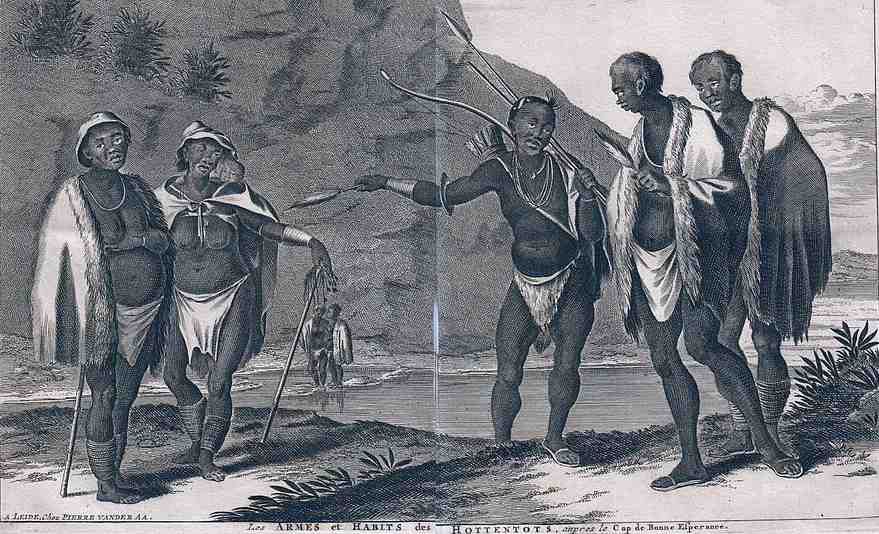 Dress and weapons of Khoikhoi