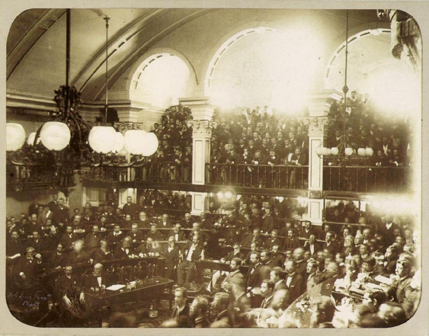 The Brazilian Senate passing the bill that abolished slavery in the country, 1888.