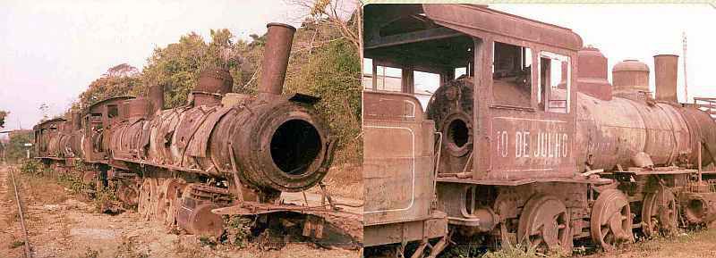 Madeira-Mamoré railroad abandoned locomotives in 1981