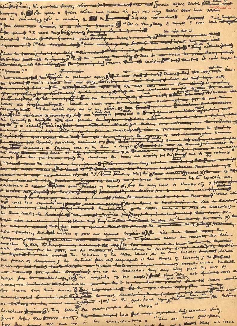 Original manuscript for the epic of Brazil by Errol Lincoln Uys (example 2)