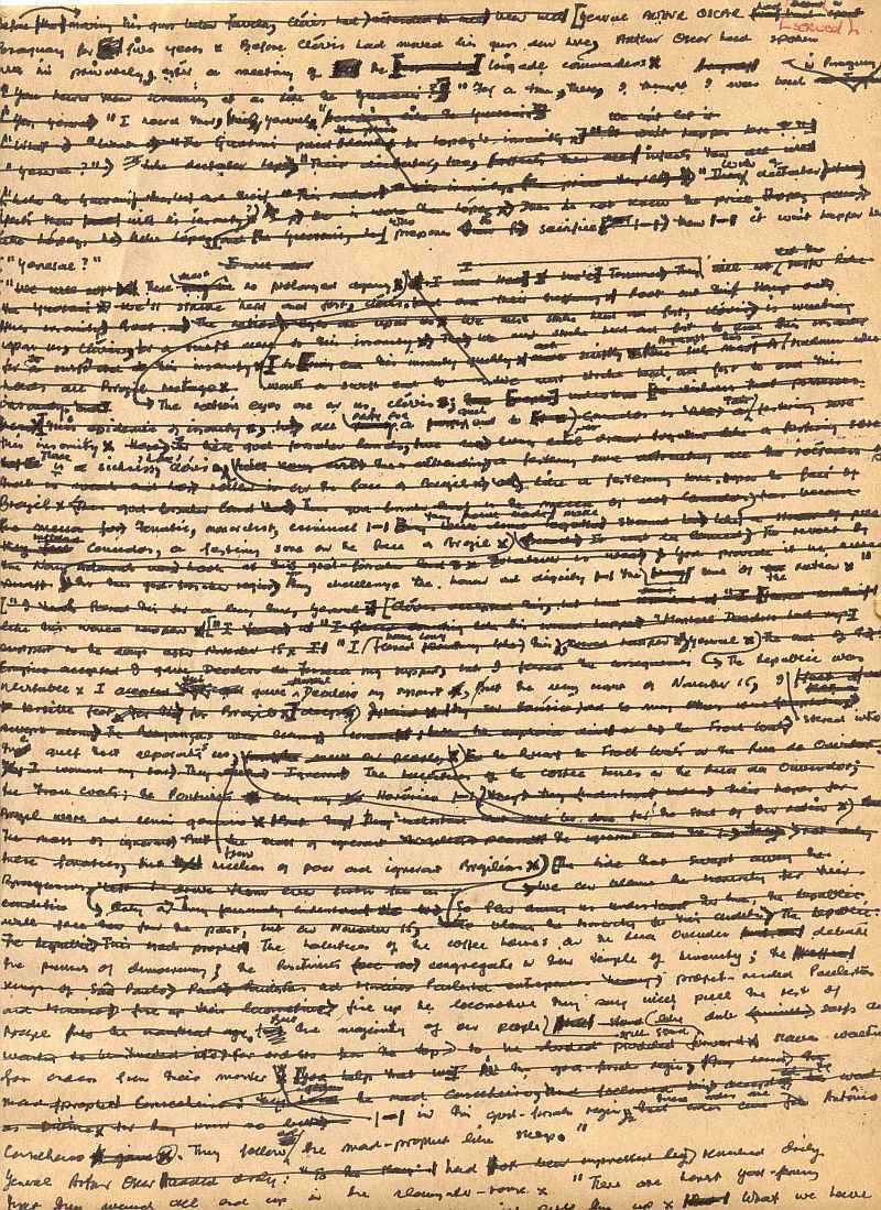 Original manuscript for the epic of Brazil by Errol Lincoln Uys (example 2)