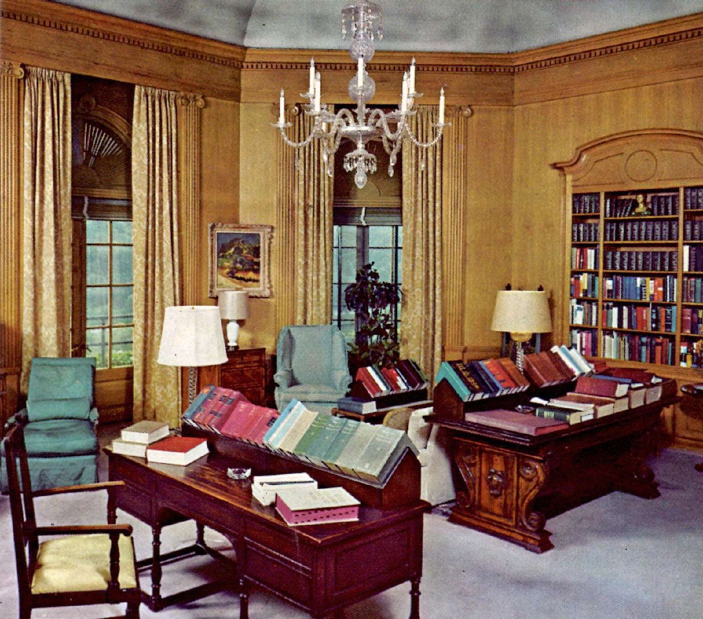 Editorial library at Reader's Digest headquarters, Chappaqua, 1977