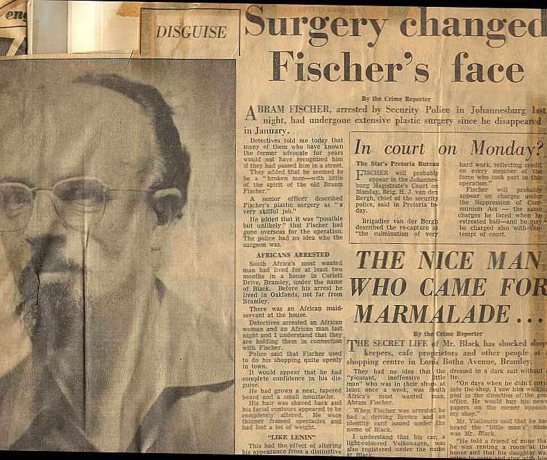 Surgery changed Abraham Fischer's face - Star, Johannesburg