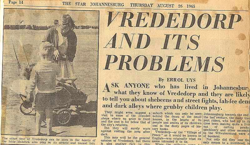 Vrededorp and its problems - Star, Johannesburg