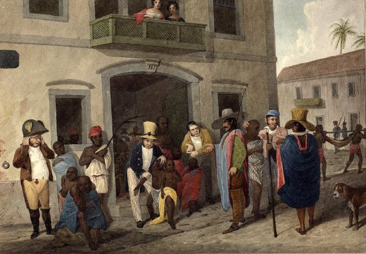 Slave market at Rio de Janeiro - Jean-Baptiste Debret