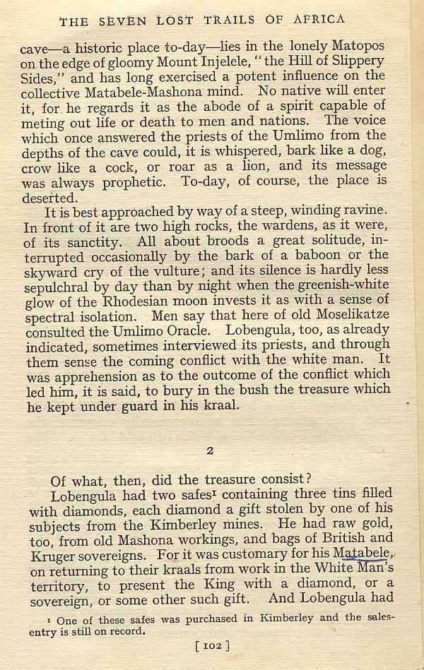 Lobengula's diamonds, gold and sovereigns - Hedley Chilvers