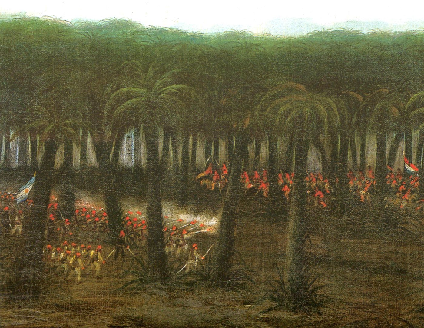Battle of Tuyuti at yatai palms - Cándido López | Colección Museo Histórico Nacional - República Argentina