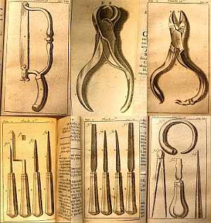 Surgical instruments made by Pierre Fauchard during the 18th century [23]