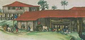 Sugar plantation, engenho, Pernambuco, Brazil 1640 [6]