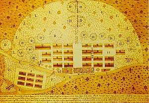 Quilombo, plan, a Brazilian runaway slave citadel [31]